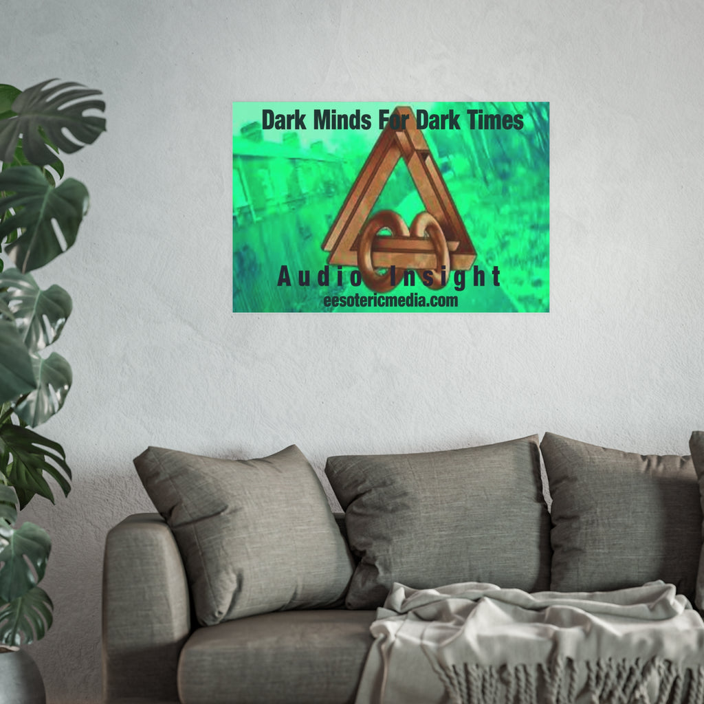 'Dark Minds For Dark Times' (Audio Insight) भविष्यवादी साइंस-फिक्शन अंतरिक्ष प्रतीक कला प्रिंट 36"x24" (90cm x 60cm)