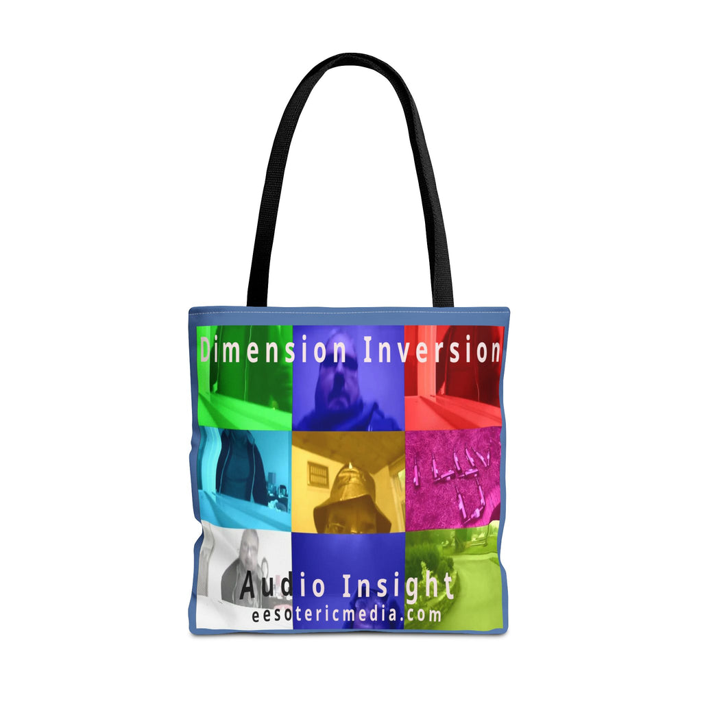 'Dimension Inversion' (Audio Insight) Bolsa Tote Gráfica de Arte de Collage Surrealista Colorido(45cm x 45cm)