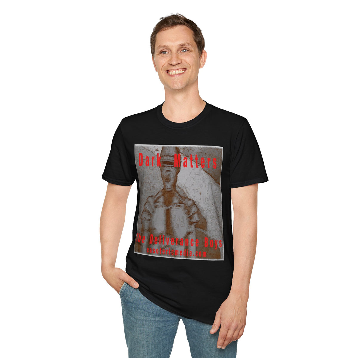 'Dark Matters' (The Deliverance Boys) Sci-Fi Retro Robot Softstyle Graphic T-Shirt
