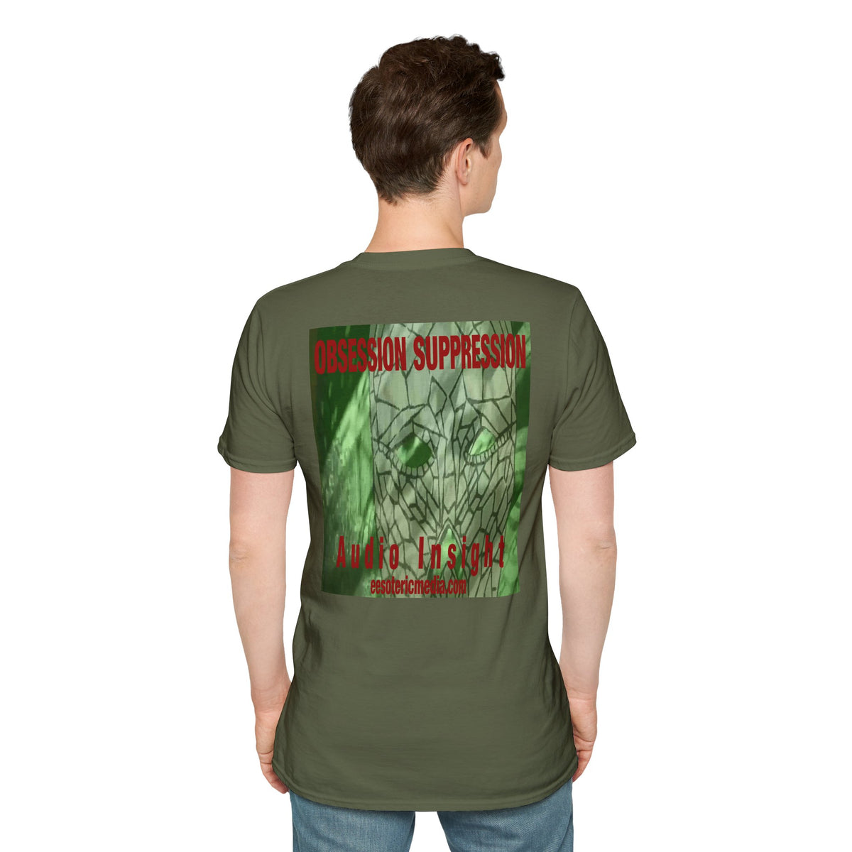 'Obsession Suppression (Audio Insight) Retro Sci-Fi Skull Graphic Softstyle T-Shirt