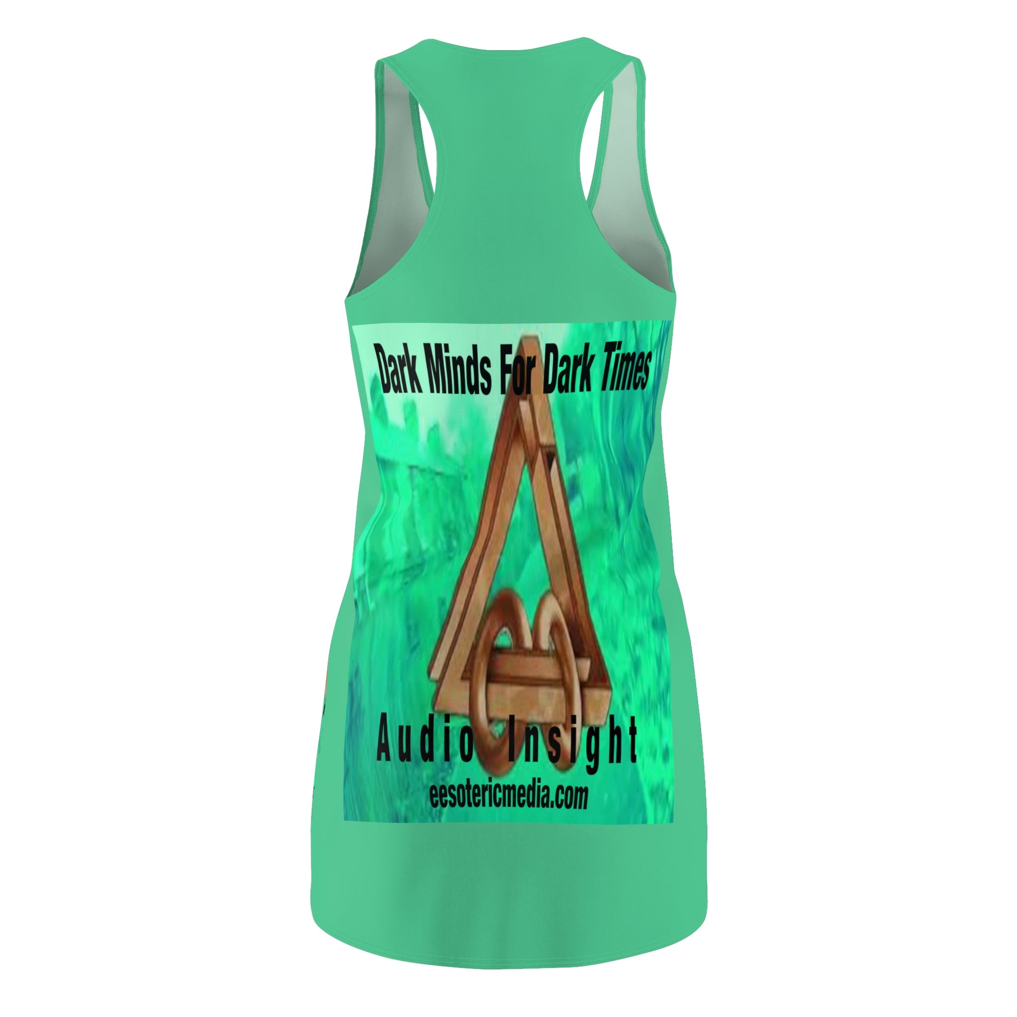'Dark Minds For Dark Times' (Audio Insight) Graphic Racerback Dress