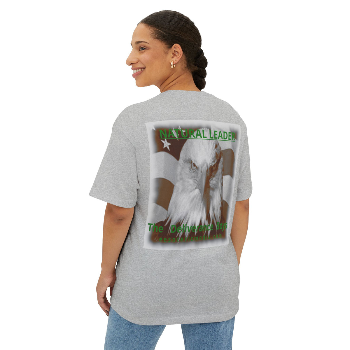 „Natural Leader“ (The Deliverance Boys) Weißkopfseeadler-Grafik Oversize-Boxy-T-Shirt
