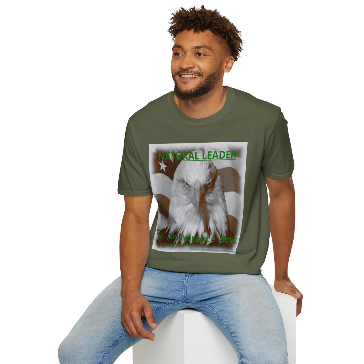 „Natural Leader" (The Deliverance Boys) Weißkopfseeadler-Grafik T-Shirt im klassischen Schnitt