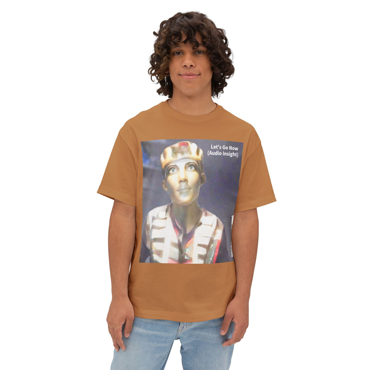 'Let's Go Now' (Audio Insight) Sc Fi Alien/Ancient Design Oversize Boxy T-Shirt