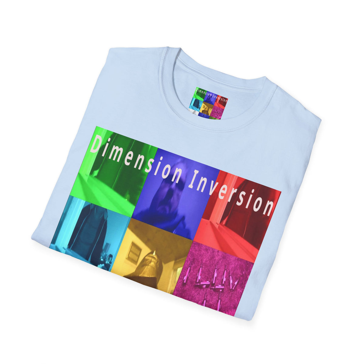 'Dimension Inversion' (Audio Insight) Colorful Surreal Collage Softstyle T-Shirt