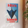 « We Will Get You » (The Deliverance Boys) Impression artistique représentant un avion de chasse furtif, 60 × 90 cm