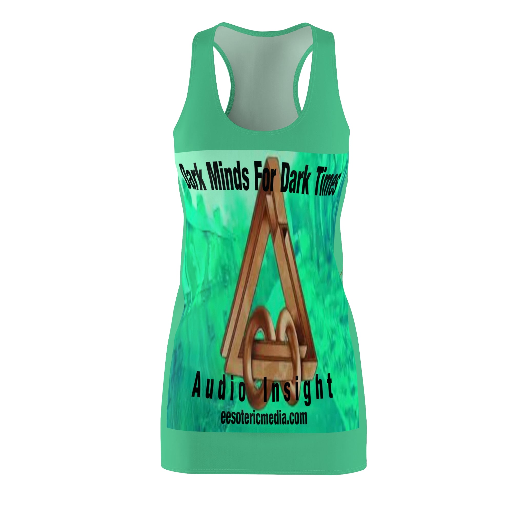 'Dark Minds For Dark Times' (Audio Insight) Graphic Racerback Dress