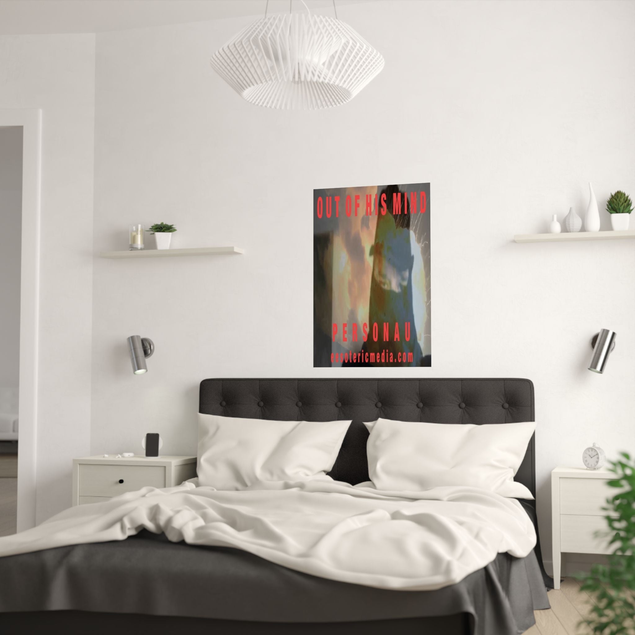 'Out of His Mind' (PersonaU) Surreal Portrait Vertical Satin Art Poster 24"x36" (60cm x 90cm)