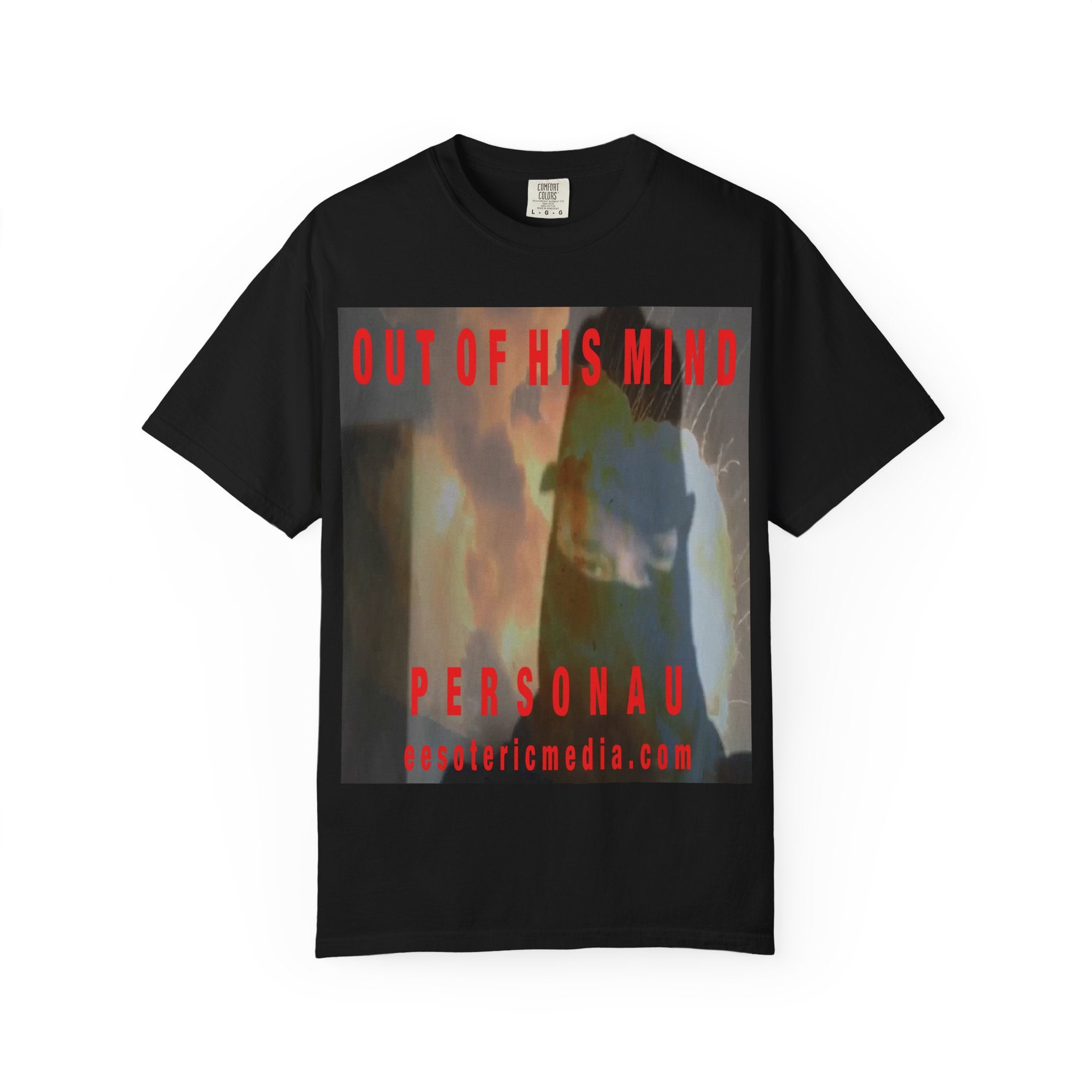 'Out Of His Mind' (PersonaU) Dark Graphic Unisex Garment-Dyed T-Shirt