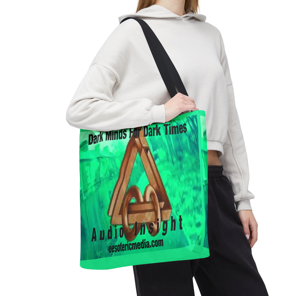 'Dark Minds For Dark Times' (Audio Insight) Futuristic Logo Graphic Tote Bag