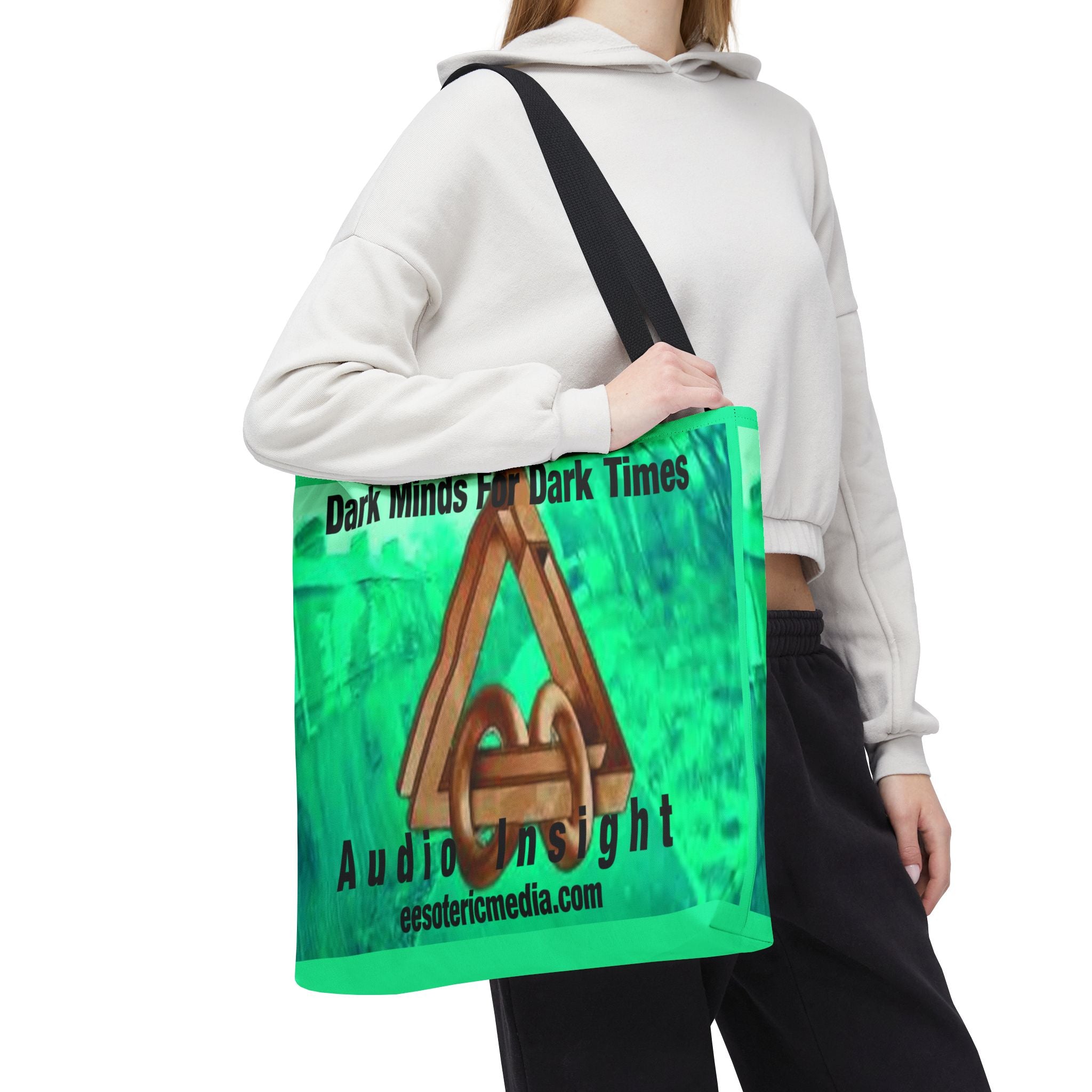 'Dark Minds For Dark Times' (Audio Insight) Futuristic Logo Graphic Tote Bag