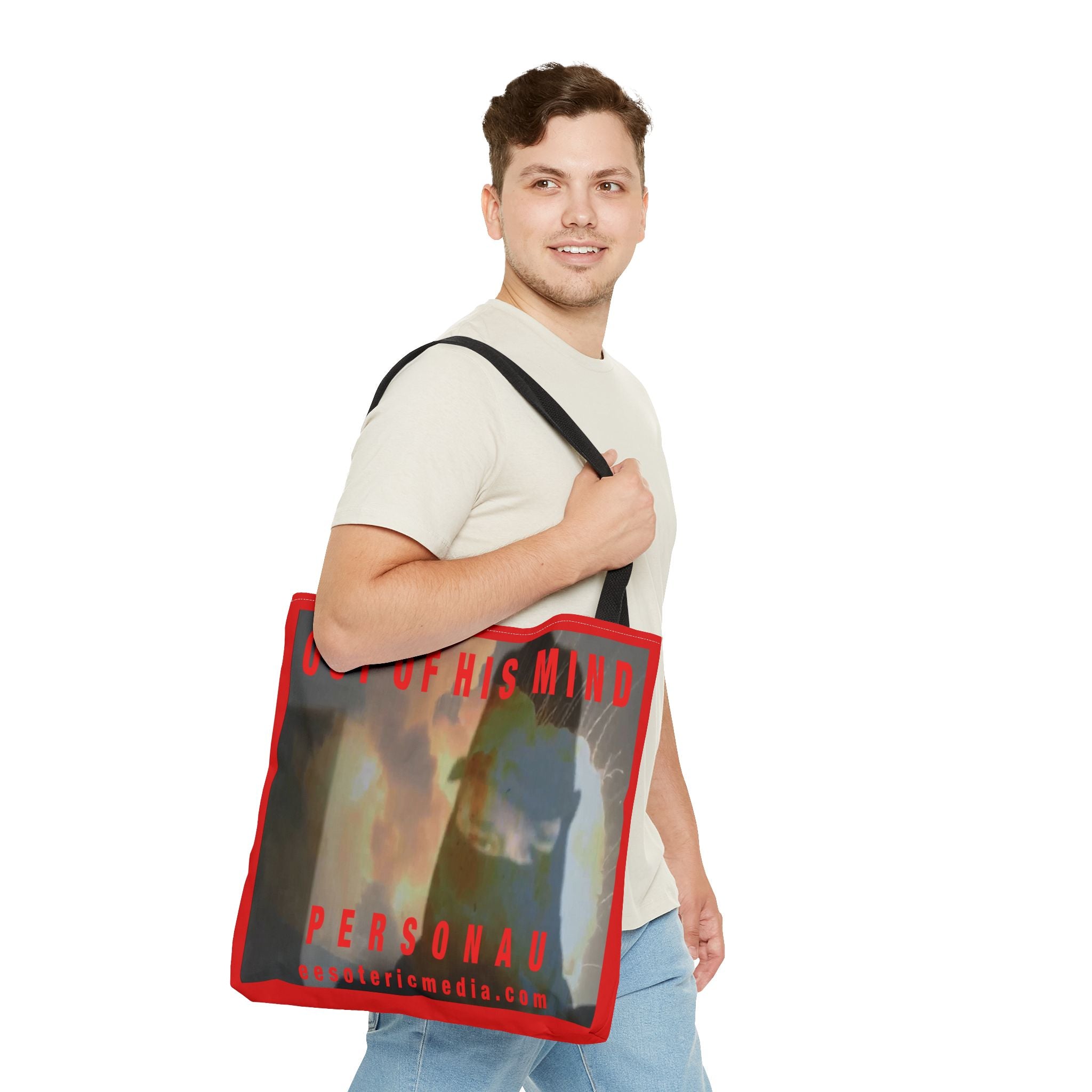 'Out of His Mind' (PersonaU) Graphic Tote Bag 18"x18" (45cm x 45cm)