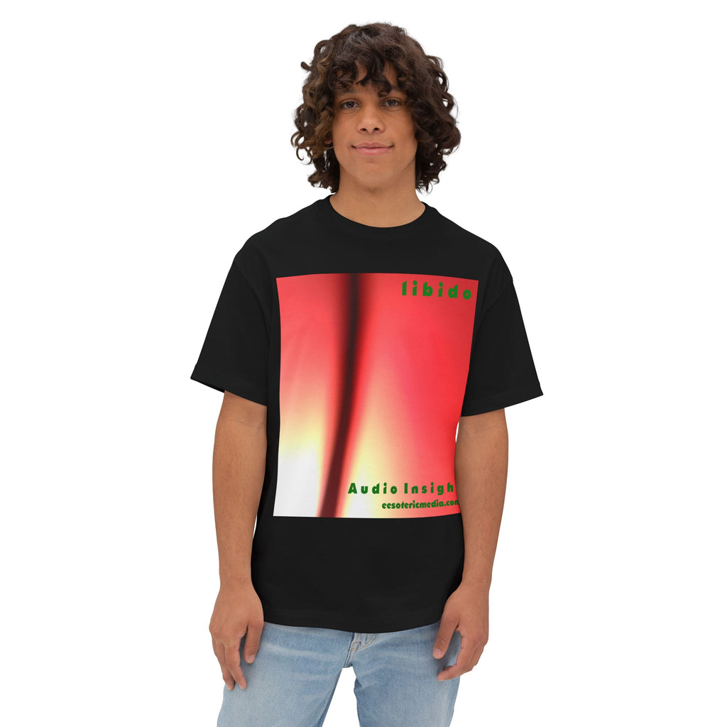 T-shirt oversize à coupe carrée avec graphique tourbillonnant surréaliste 'Libido' (Audio Insight)
