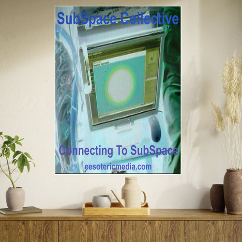 'Connecting to SubSpace' (SubSpace Collective) Retro Cyber Vertical Satin Art Poster 36"x48" (90cm x 120cm)