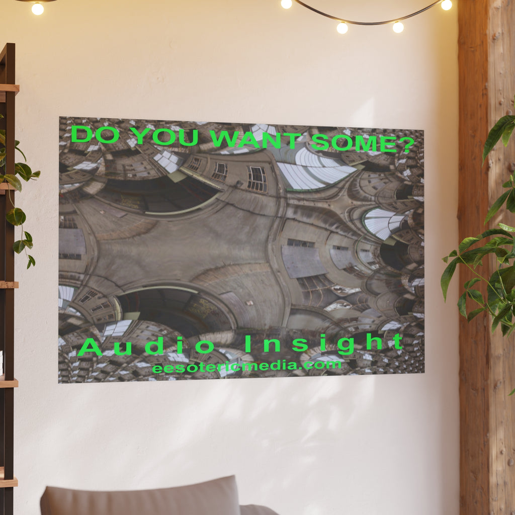 Large 'Do You Want Some?' (Audio Insight) Abstract Architectural Kaleidoscope Art Print 60"x40" (150cm x 100cm)