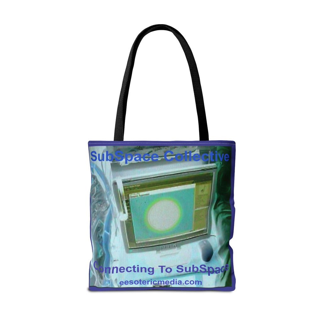 'Connecting to SubSpace' (SubSpace Collecitve) Retro Tech Art Tote Bag 18"x18" (45cm x 45cm)
