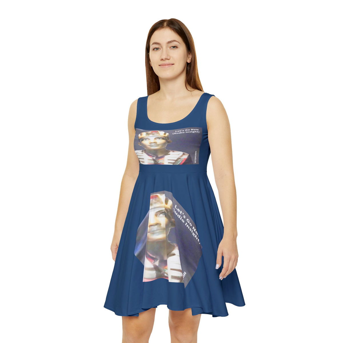 'Let's Go Now' (Audio Insight) Sc Fi Alien/Ancient Design Skater Dress