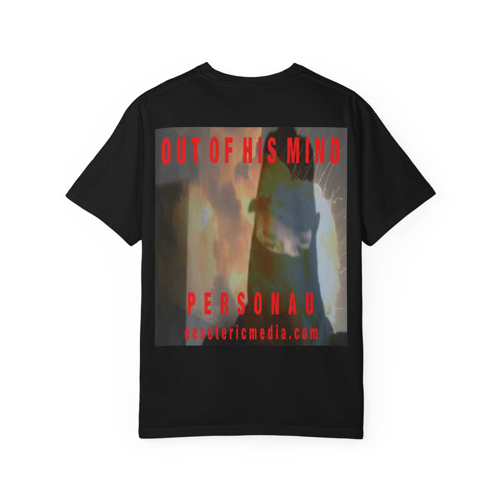 'Out Of His Mind' (PersonaU) Dark Graphic Unisex Garment-Dyed T-Shirt