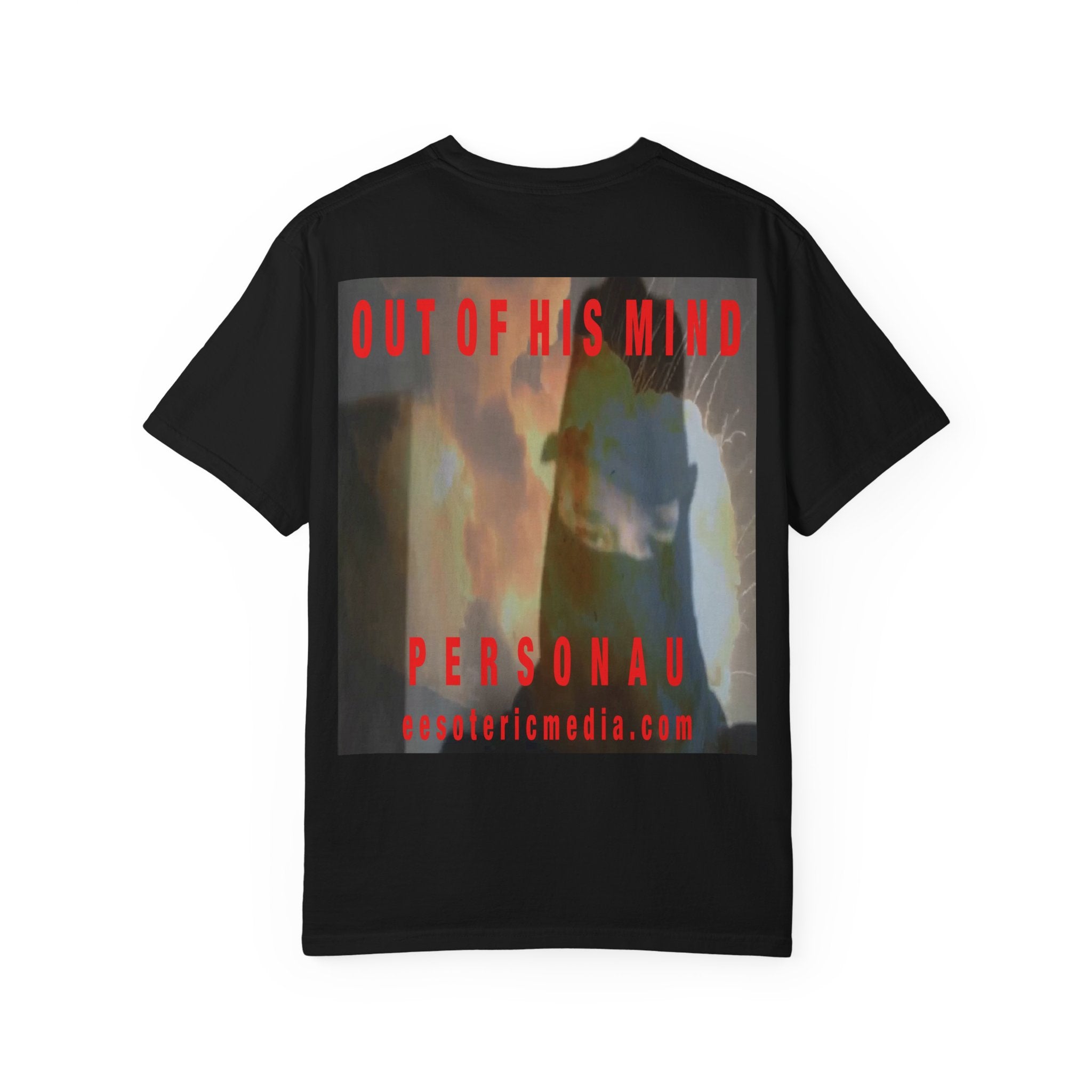 'Out Of His Mind' (PersonaU) Dark Graphic Unisex Garment-Dyed T-Shirt