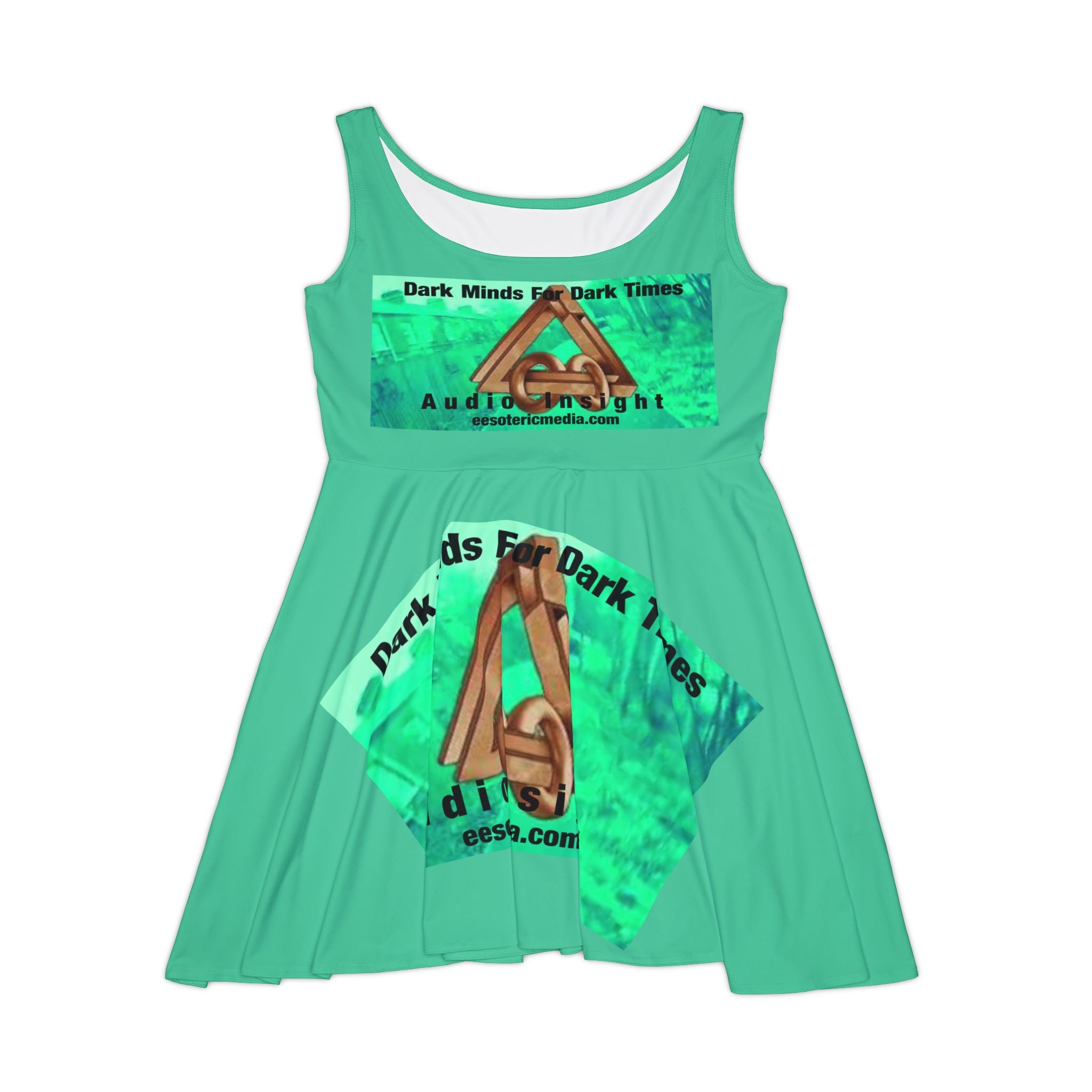 'Dark Minds For Dark Times'  (Audio Insight) Futuristic Graphic Skater Dress