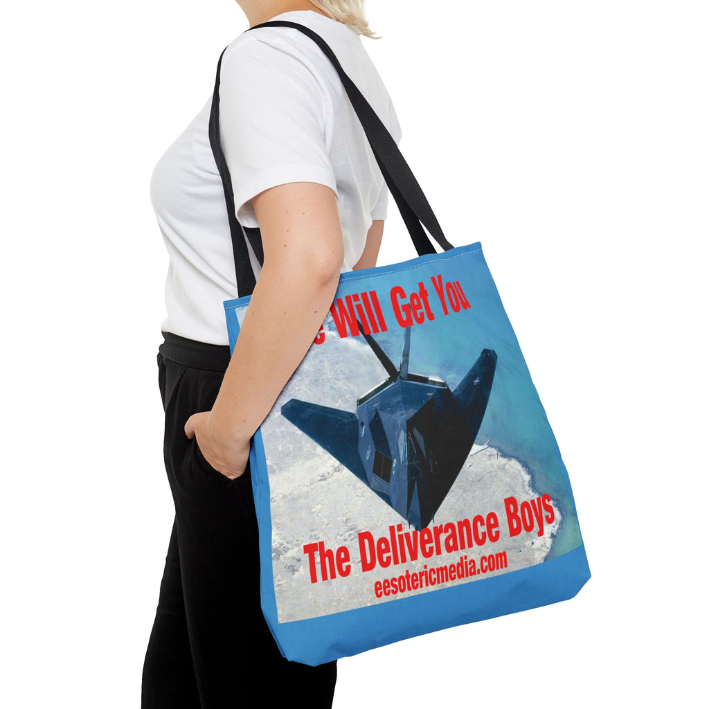 'We Will Get You' (The Deliverance Boys) Stealth Fighter Graphic Tote Bag