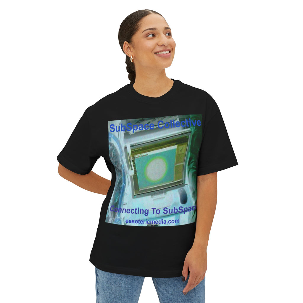 'Connecting To SubSpace' (SubSpace Collective) Oversize Retro Sci Fi Boxy Tee