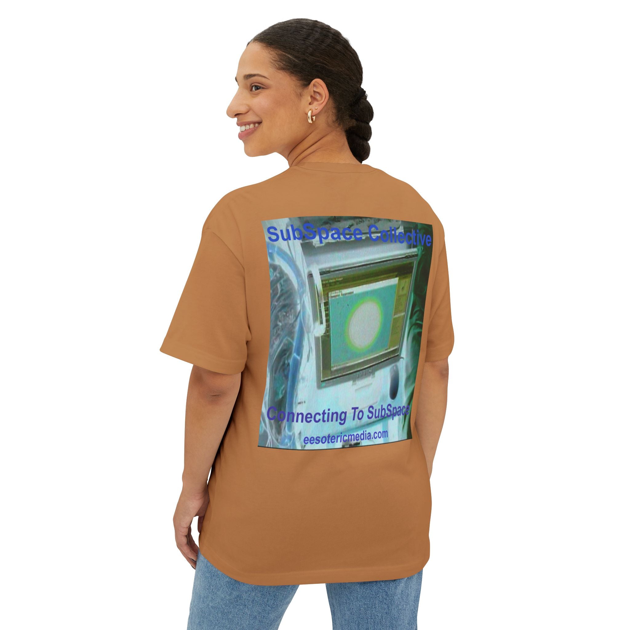 'Connecting To SubSpace' (SubSpace Collective) Oversize Retro Sci Fi Boxy Tee