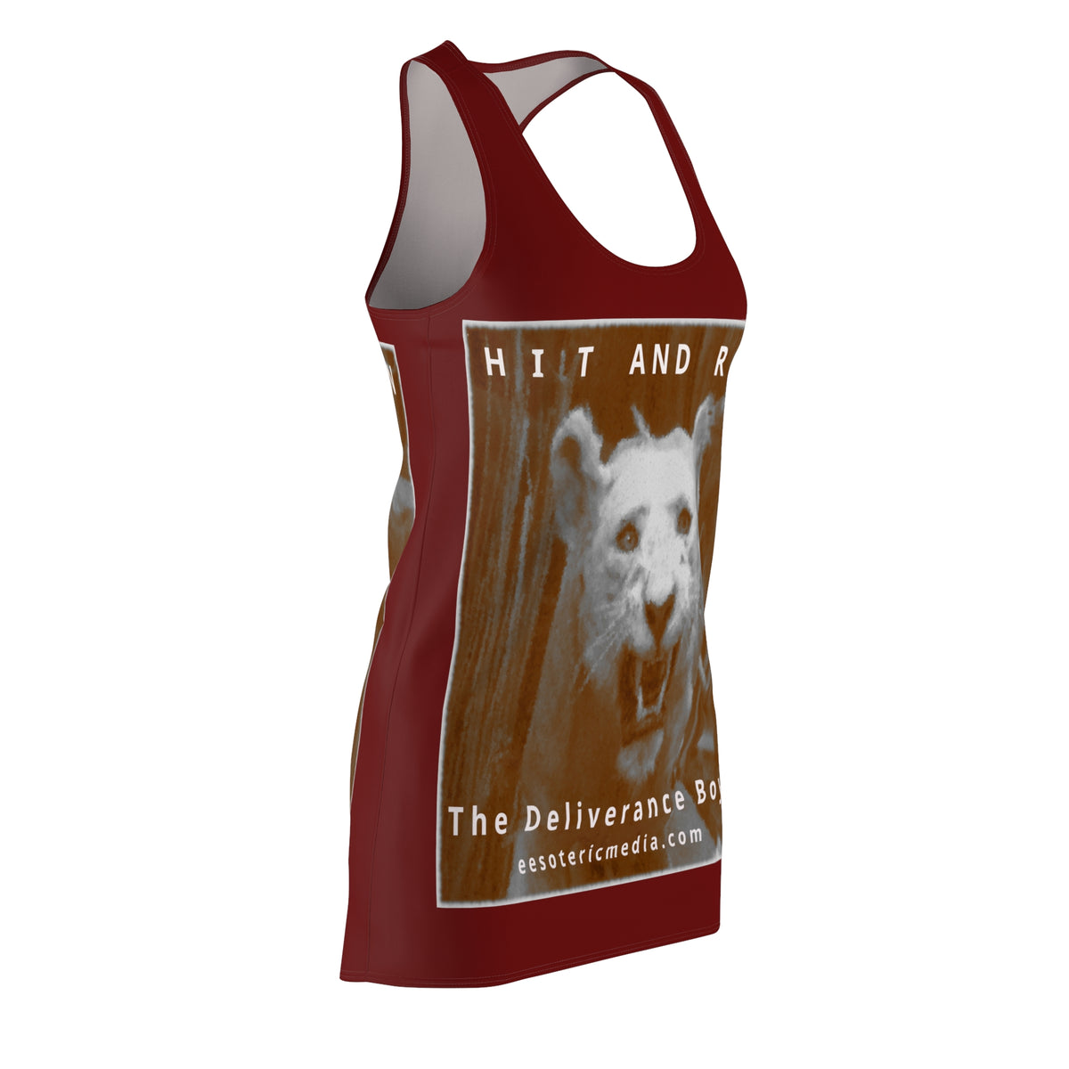 'Hit and Run' (The Deliverance Boys) ホワイトライオン グラフィック レーサーバックドレス