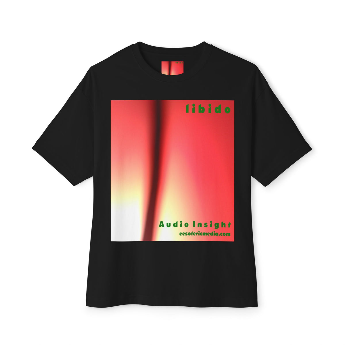 T-shirt oversize à coupe carrée avec graphique tourbillonnant surréaliste 'Libido' (Audio Insight)