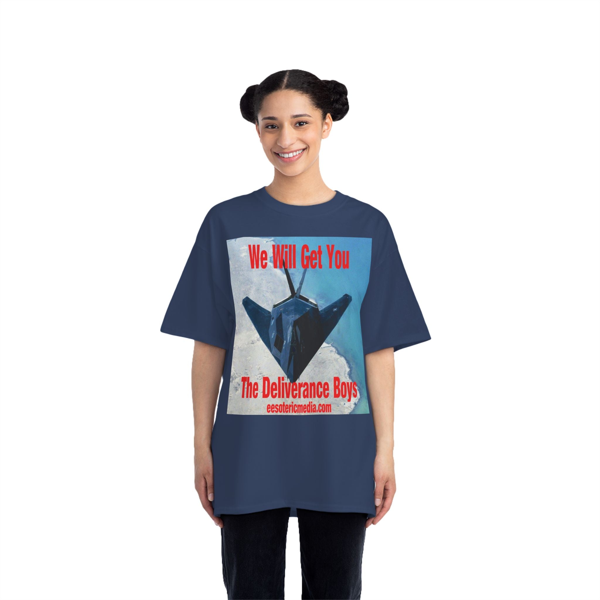 'We Will Get You' (The Deliverance Boys) Stealth Fighter Graphic Beefy T-Shirt