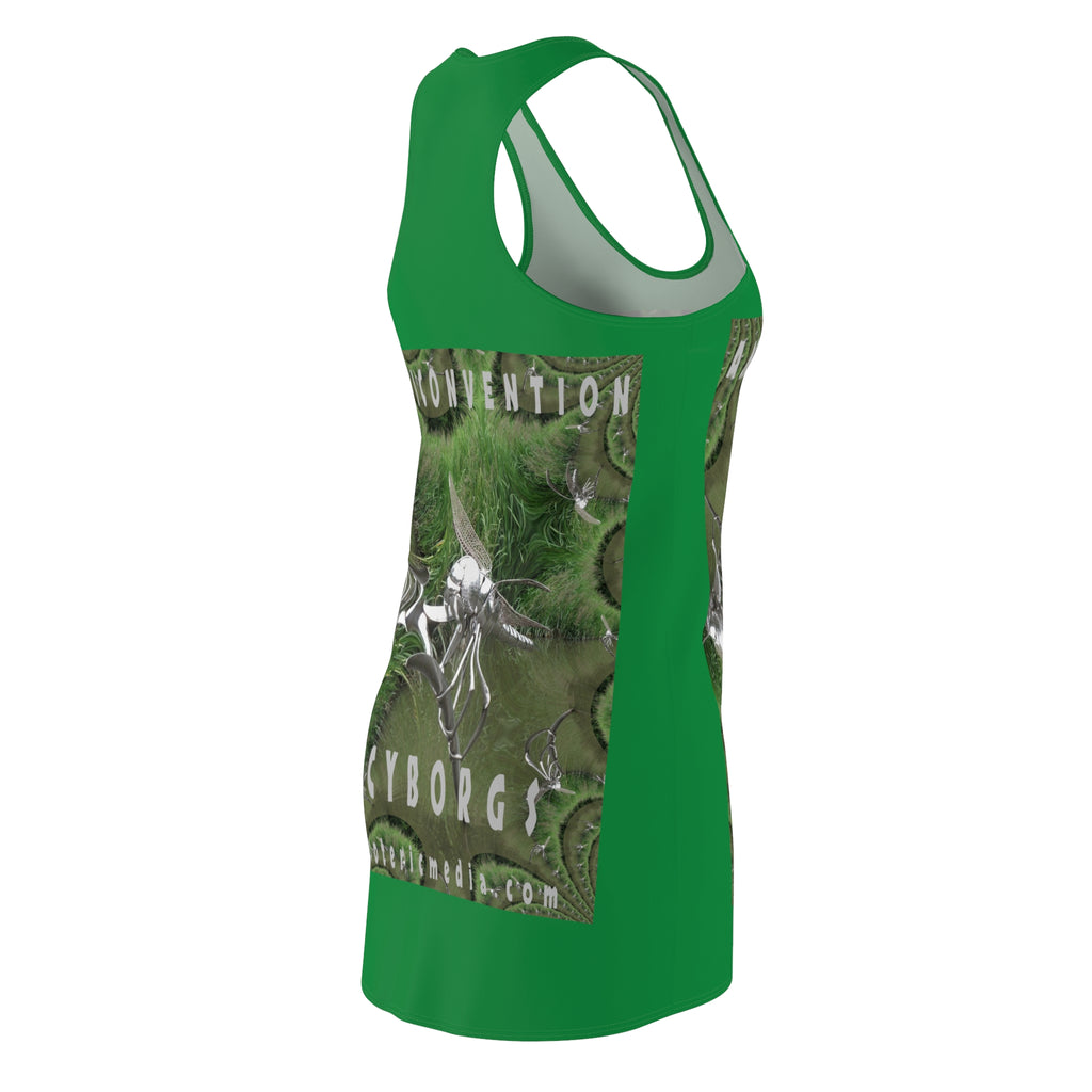 'Anticonvention' (7Cyborgs) Futuristic Dragonfly Graphic Racerback Dress
