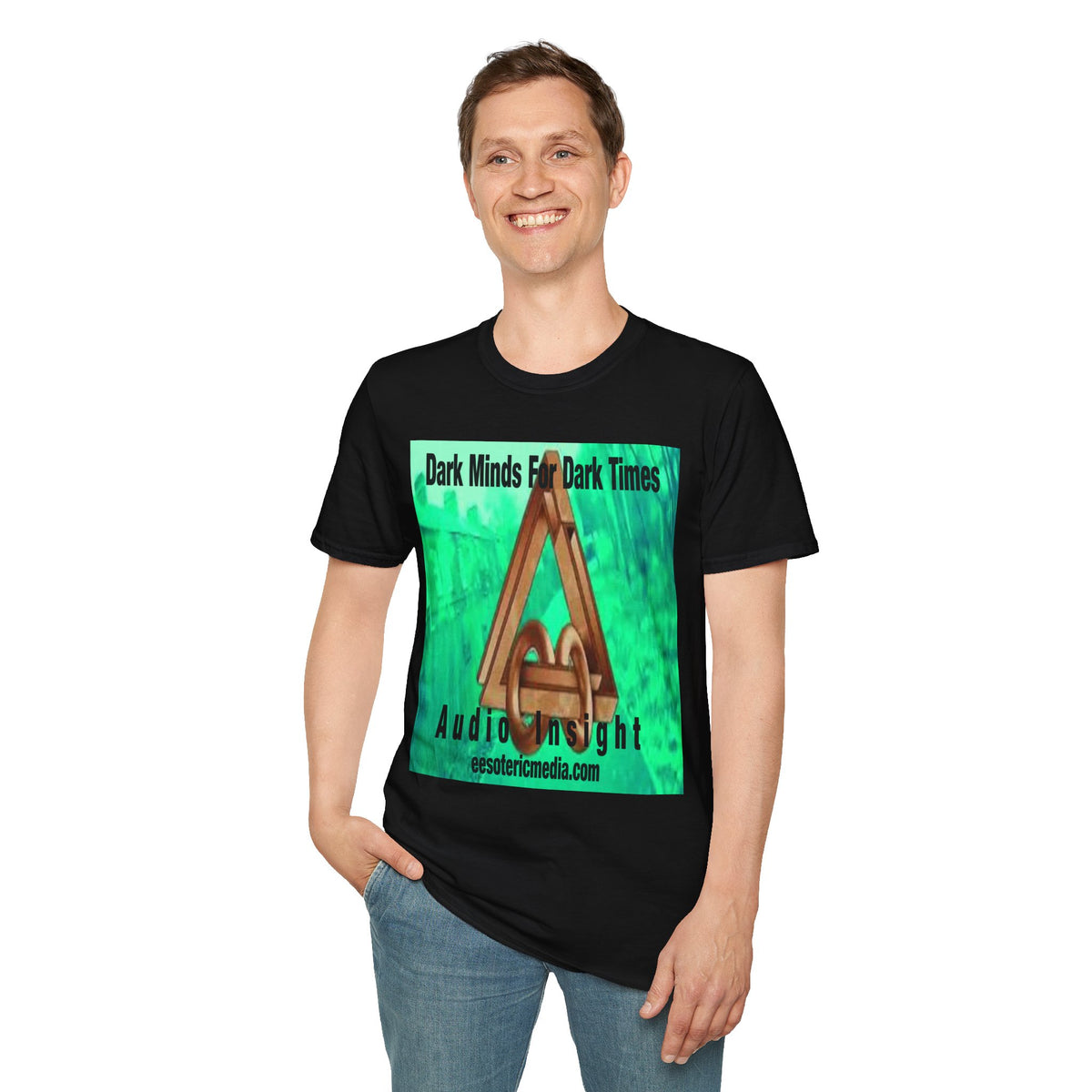 'Dark Minds For Dark Times' (Audio Insight) Alien/Sci Fi Symbol Softstyle Graphic T-Shirt