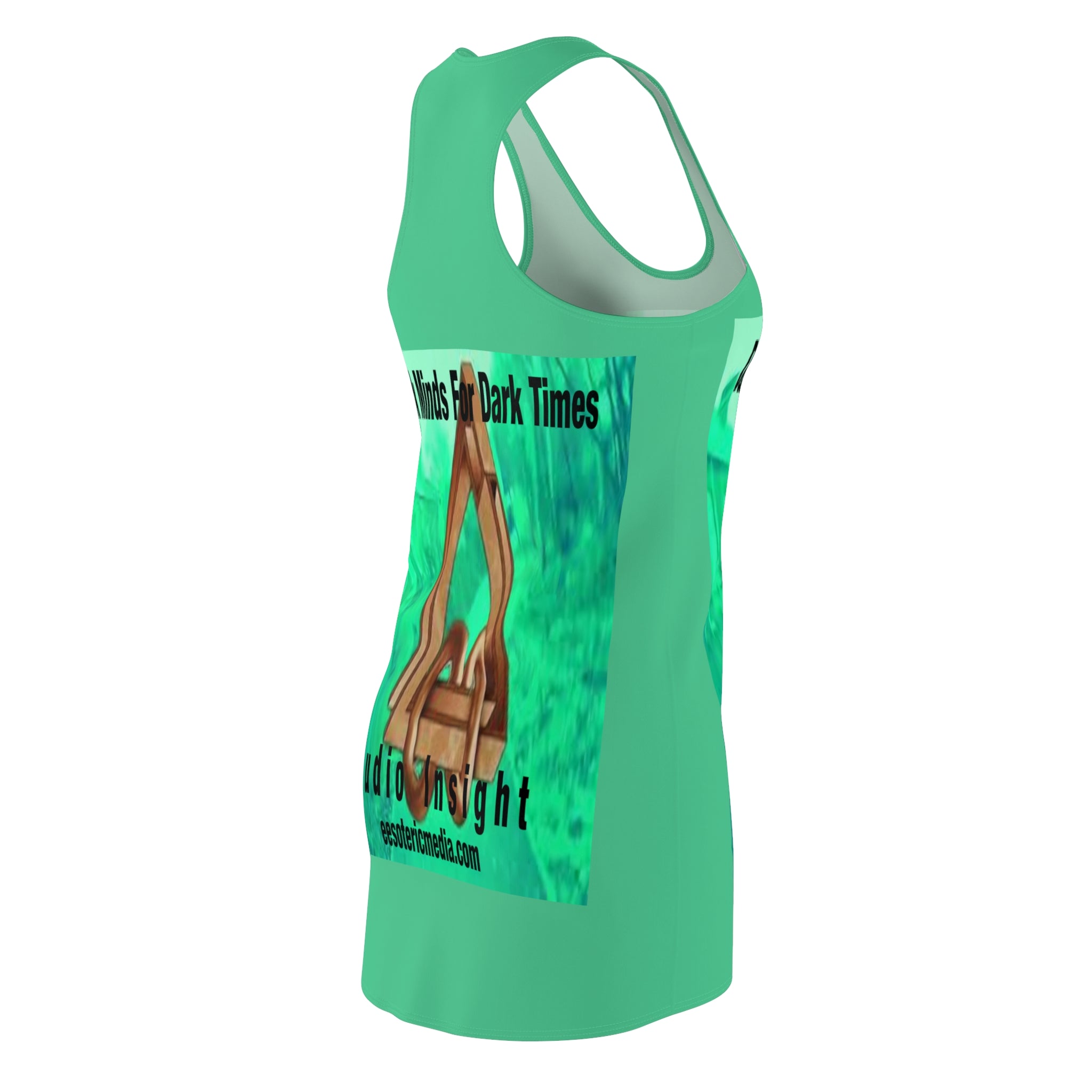 'Dark Minds For Dark Times' (Audio Insight) Graphic Racerback Dress