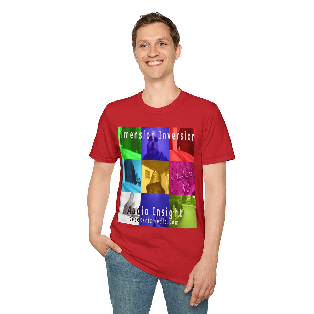 'Dimension Inversion' (Audio Insight) Colorful Surreal Collage Softstyle T-Shirt