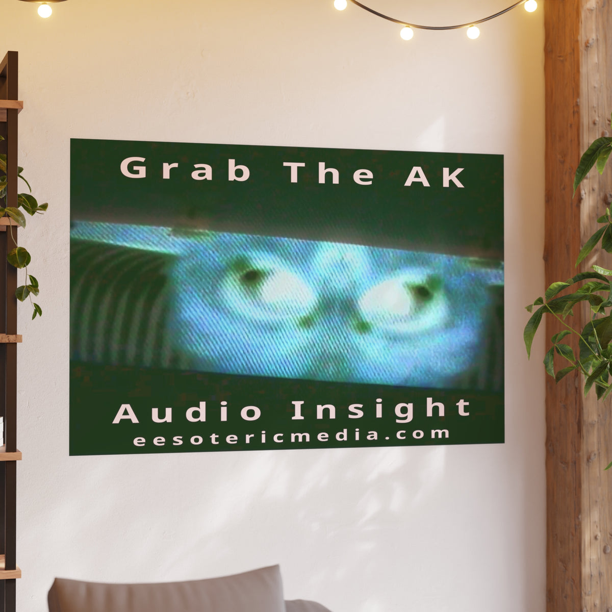 《Grab The AK》 (Audio Insight) 诡异超现实数字生命体艺术画（大幅尺寸），150 × 100 厘米