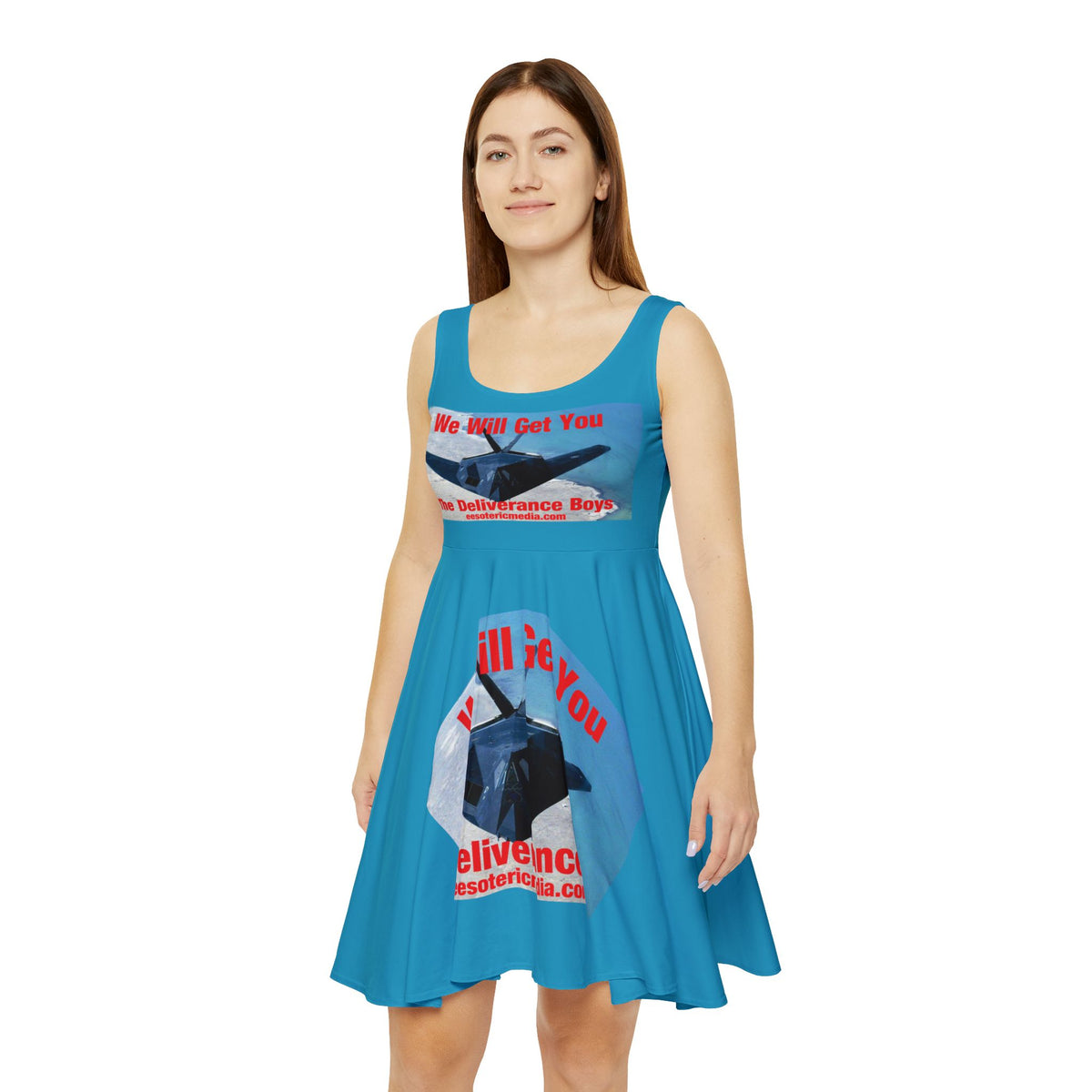 'We Will Get You' (The Deliverance Boys) Vestido Skater Gráfico de Caza avión furtivo