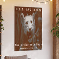 « Hit and Run » (The Deliverance Boys) Impression artistique représentant un lion blanc (grand format), 100 × 150 cm