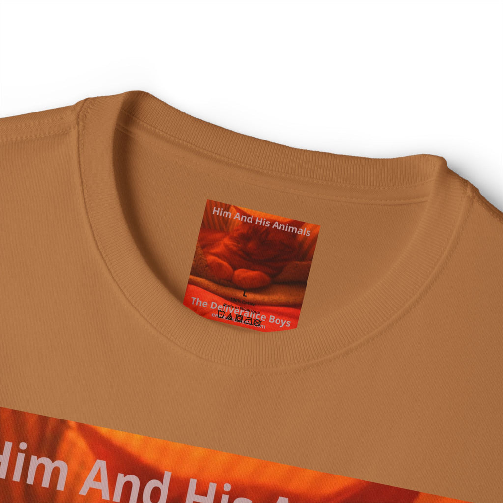 T-shirt oversize à motif chat surréaliste « Him And His Animals » (The Deliverance Boys)