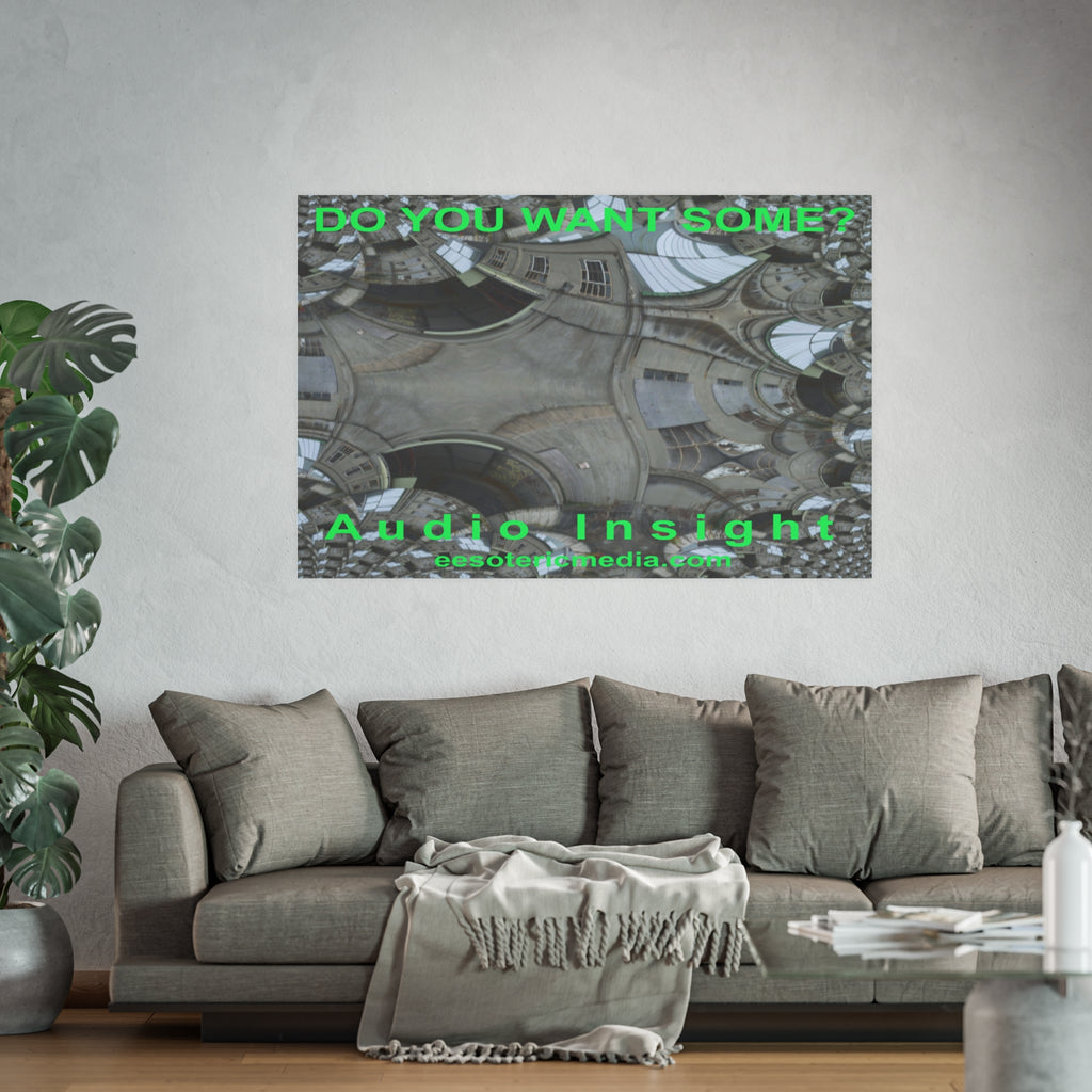 Large 'Do You Want Some?' (Audio Insight) Abstract Architectural Kaleidoscope Art Print 60"x40" (150cm x 100cm)