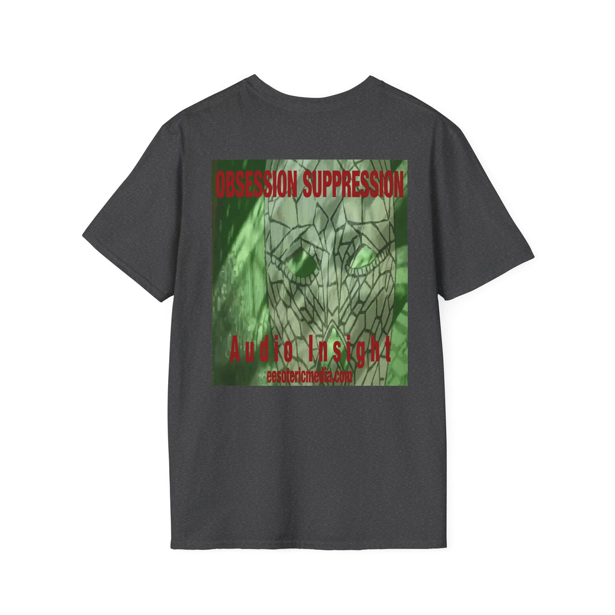 'Obsession Suppression' (Audio Insight) Camiseta Softstyle Gráfica de Calavera Retro de Ciencia Ficción