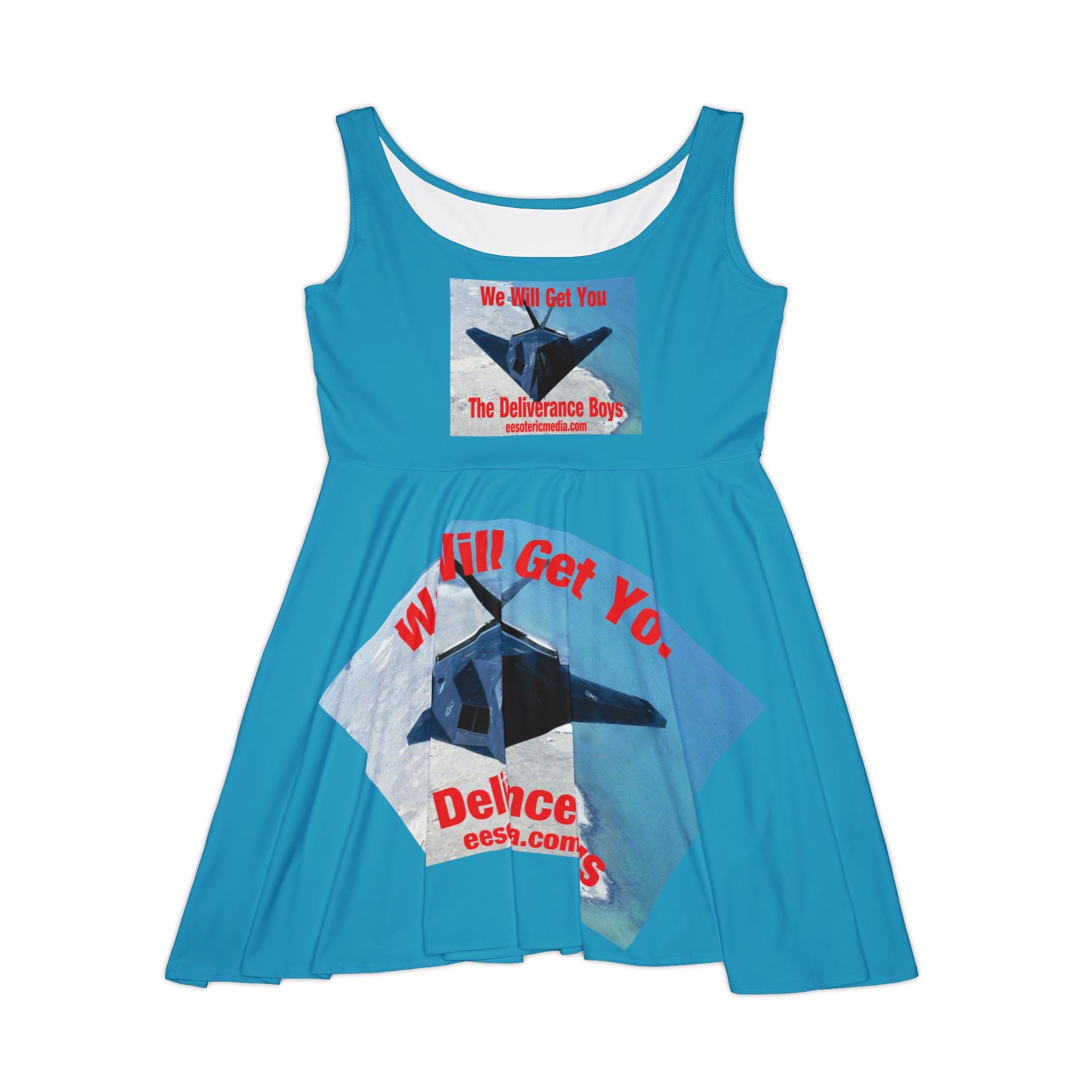 'We Will Get You' (The Deliverance Boys) Stealth Fighter Graphic Skater Dress