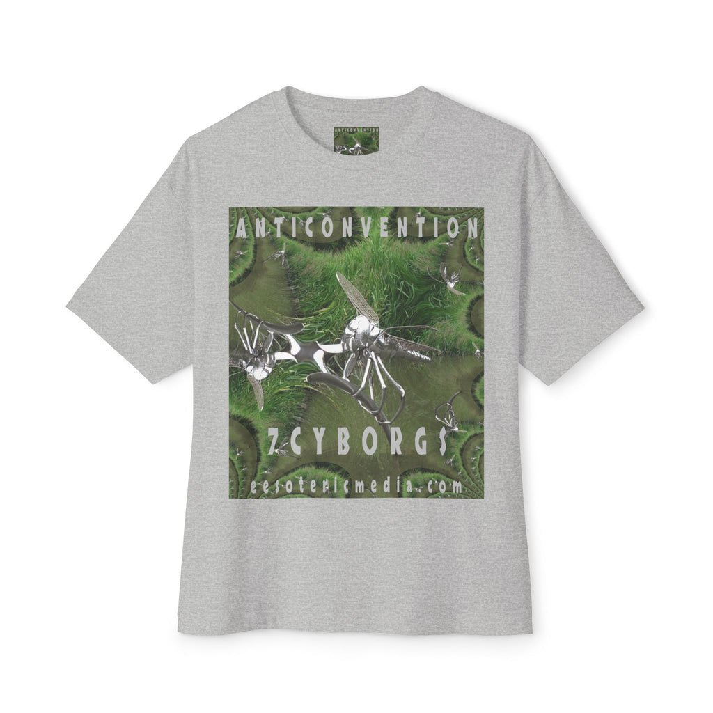 'Anticonvention' (7Cyborgs} Sci‑Fi Dragonfly Cyborg Design Oversize Graphic Boxy Tee