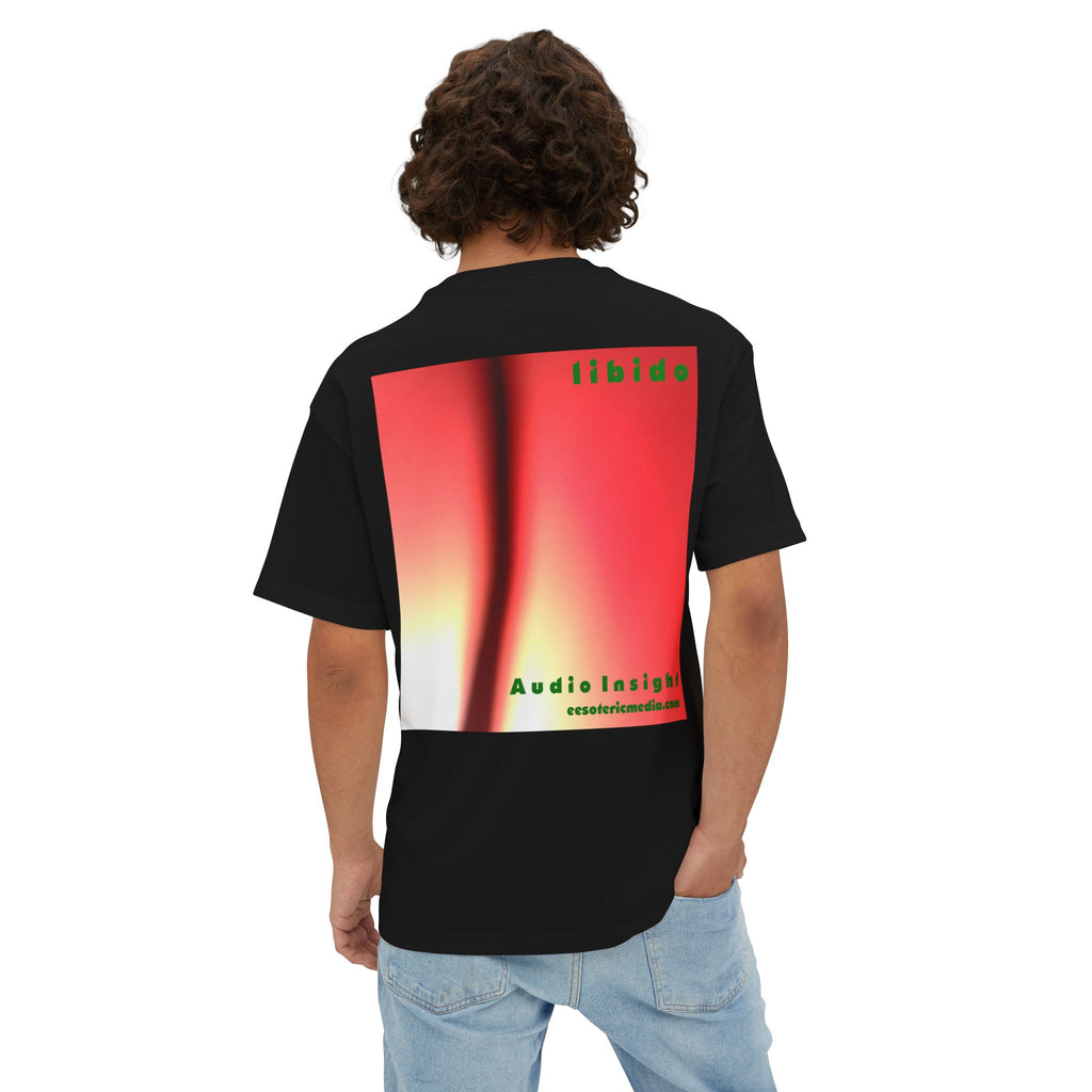 T-shirt oversize à coupe carrée avec graphique tourbillonnant surréaliste 'Libido' (Audio Insight)