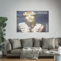 „Let's Go Now“ (Audio Insight) Kunstdruck mit Science Fiction Design aus außerirdischen und antiken Motiven, Großformat, 150 × 100 cm