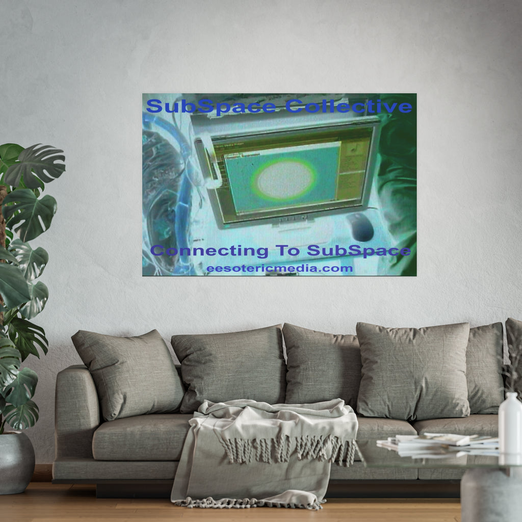 बड़े आकार का 'Connecting To SubSpace' (SubSpace Collective) रेट्रो टेक कला पोस्टर 60"x40" (150cm x 100cm)