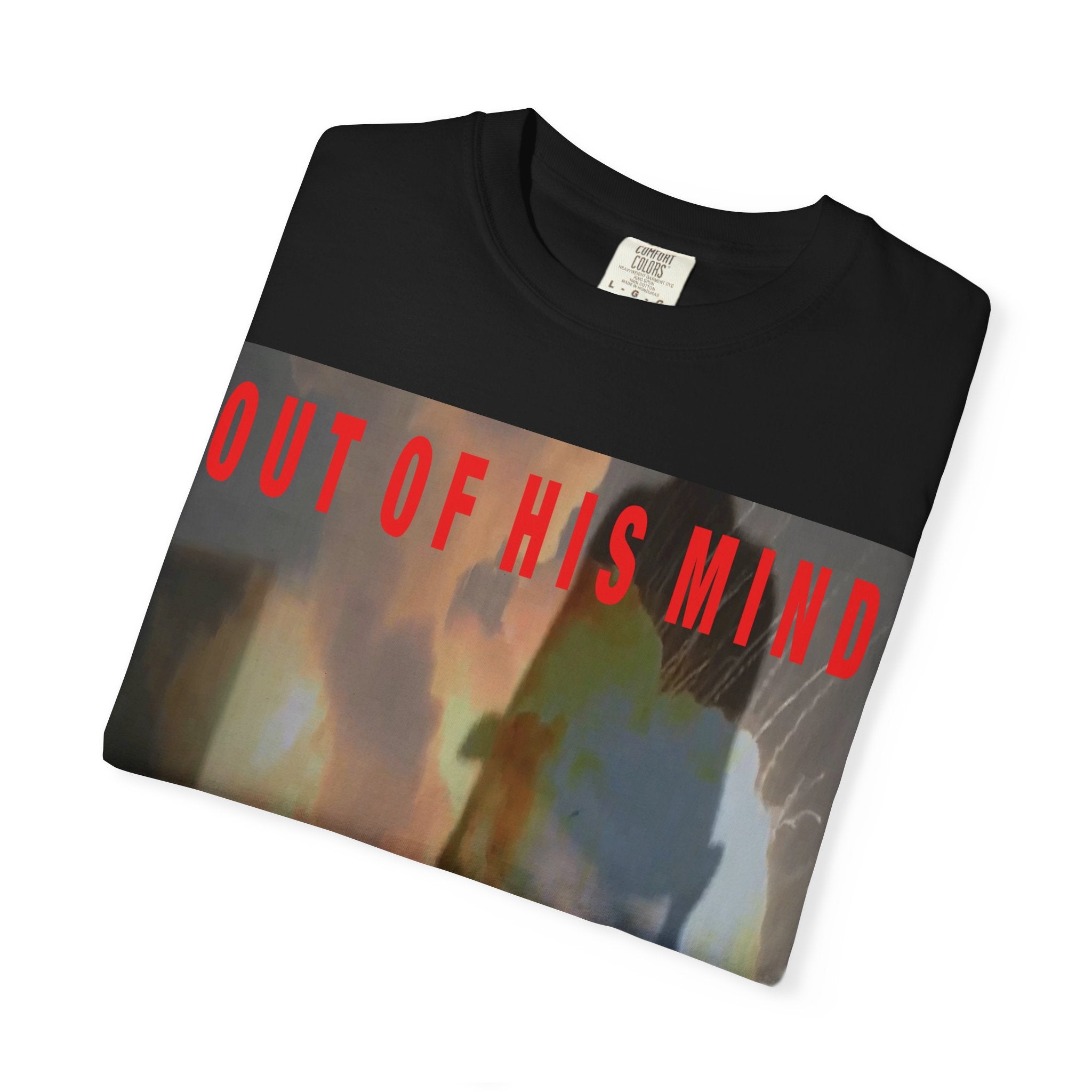 'Out Of His Mind' (PersonaU) Dark Graphic Unisex Garment-Dyed T-Shirt