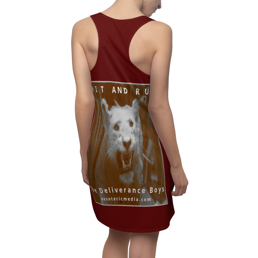 'Hit and Run' (The Deliverance Boys) White Lion Graphic Racerback Dress