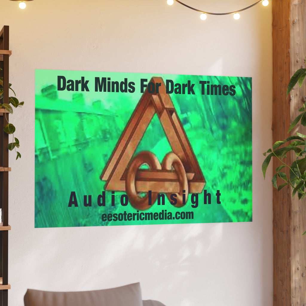 « Dark Minds For Dark Times » (Audio Insight) Impression artistique d’un symbole spatial futuriste de science fiction (grand format), 150 × 100 cm