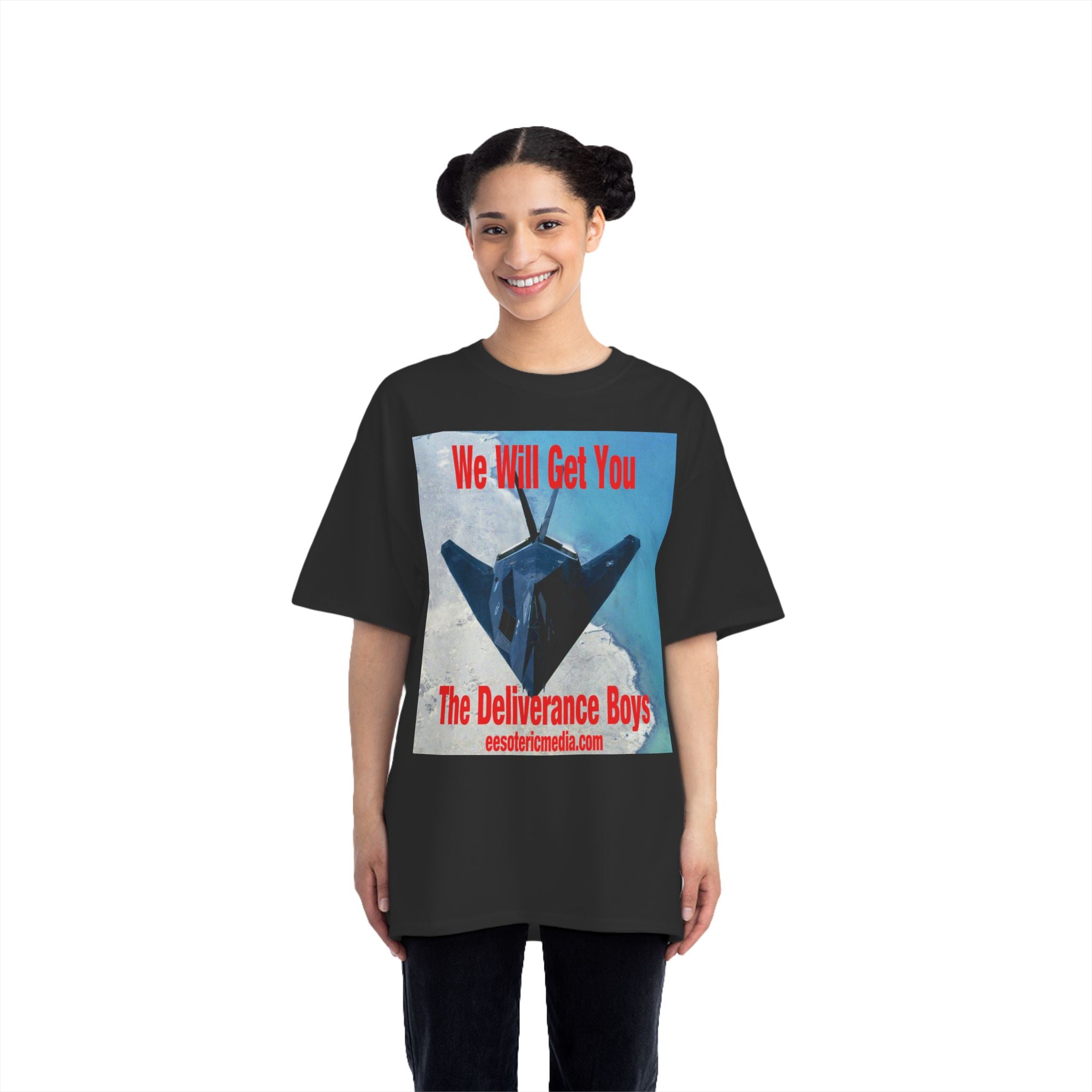 'We Will Get You' (The Deliverance Boys) Stealth Fighter Graphic Beefy T-Shirt