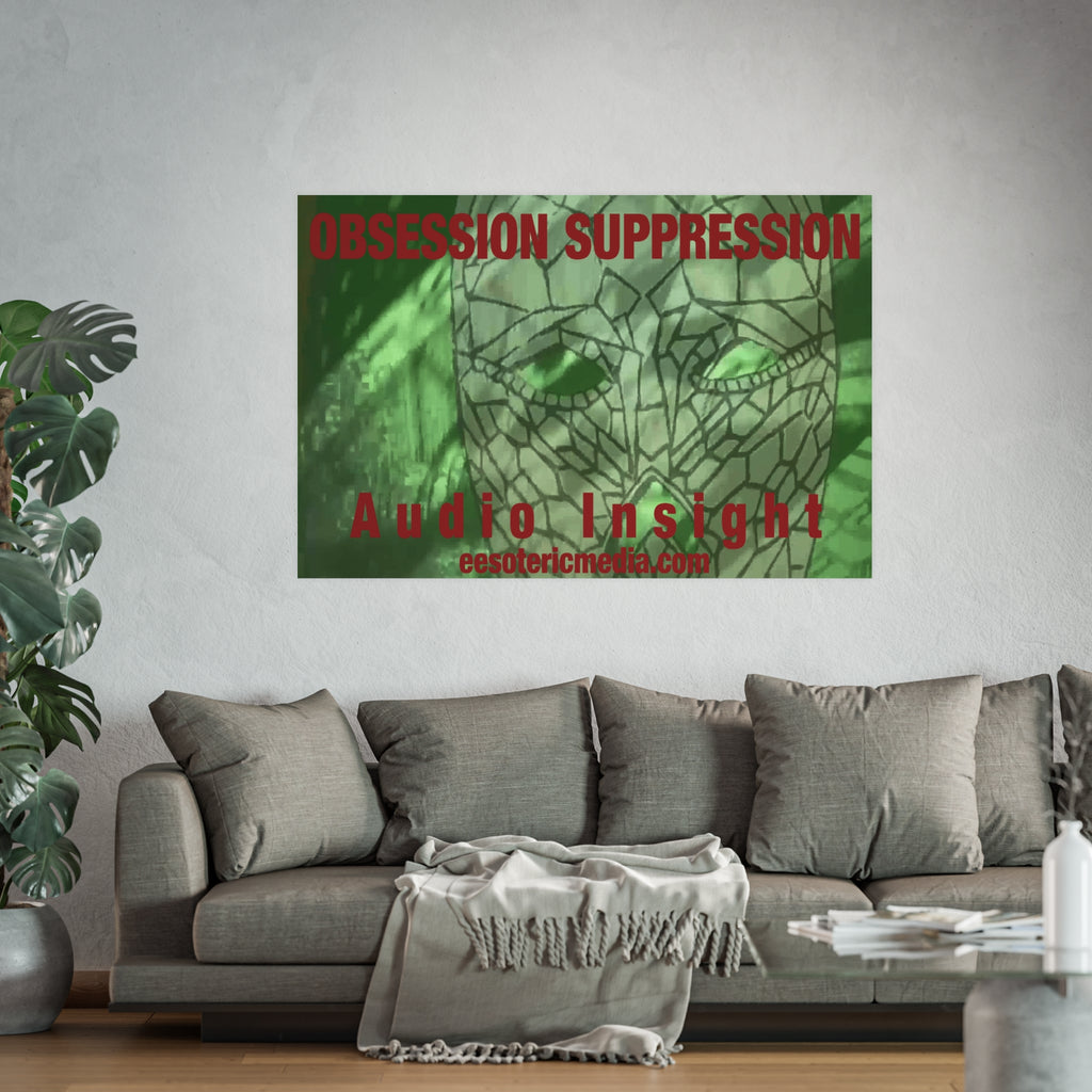 Large 'Obsession Suppression' (Audio Insight) Surreal Space Skull Graphic Art Print 60"x40" (150cm x 100cm)